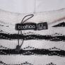 Boohoo White Black Wavy Stripe Crochet Button Through Knit Midi Dress 12UK/40EU Image 3