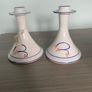 Stoneware Jackson candle holders fifteen for the pair Image 2