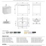 SONAS Stockholm 50cm Wall Hung 1 Drawer Vanity Unit - Brand New Image 8