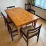 Lovely Rustic Pine Kitchen Table And 5 Chairs Image 2