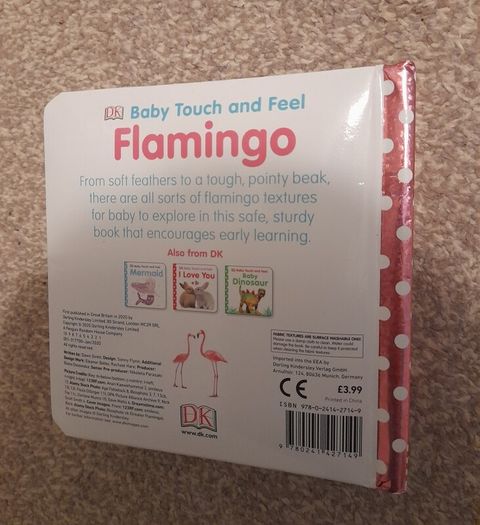 Baby touch and feel flamingo book