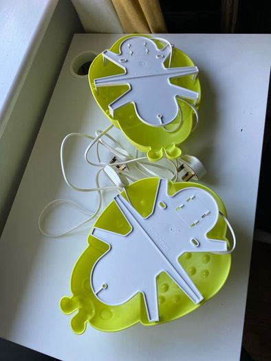 2 x IKEA lime green bug lights