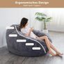 Bean Bag Bed - Convertible Folds from Bean Bag Chair to Bed - Large Sofa with Plush Cover and Fluffy Filling Included for Adult, Guest (Charcoal, 180x180) Image 6