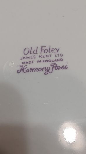 old foley dinner plates harmony rose