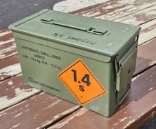 Italian Military Metal Ammo Box / Can (Excellent storage)