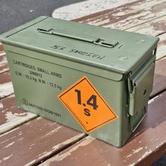 Italian Military Metal Ammo Box / Can (Excellent storage)