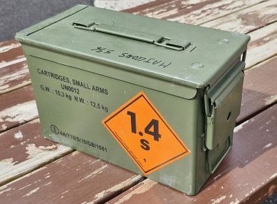 Italian Military Metal Ammo Box / Can (Excellent storage)