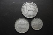 1939 Irish Republic. Set of 3 Silver Coins: Half Crown&amp;Florin&amp;Shilling