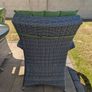 4 Seat Rattan Garden Dining Set. 1.2m Table Cushions and Parasol Image 3