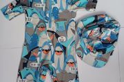 Baby Boy Sunsuit / Unitard with Hat Age 12-18 months