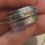Heavy 925 Sterling Silver Multi Gemstone Ring Image 7