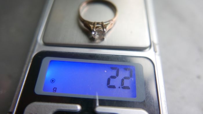 Vintage Sterling Silver 925 gold plated Ring 2,2g