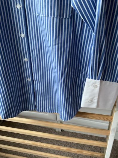 shirt bnwt new look blue & white striped shirt size 12 oversized rrp 39 euro