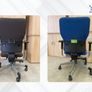 100 X Steelcase Black & Blue Office Chairs Image 3