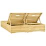 Double Sun Lounger Green Impregnated Pinewood Image 3