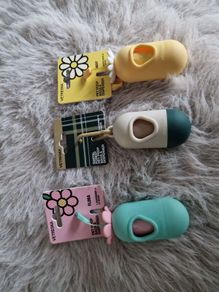 dog poo bag holder and bag