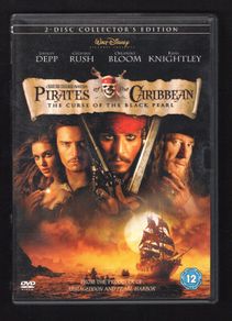Pirates Of The Caribbean Curse Of The Black Pearl 2-Disc DVD Movie. Staring Johnny Depp, Orlando Bloom and Geoffrey Rush