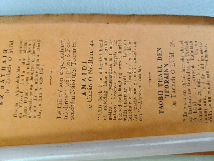 An Da Thra, Irish Interest Book