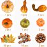70pcs Thanksgiving Decoration Set, Artificial Maple Leaves, Harvest Pumpkin, Small Acorns, Pine Cones and Gourds for Autumn, Fall and Halloween Home Party Decoration Image 2