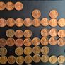 United States one-cent coins from 1942 to 2004. Image 2