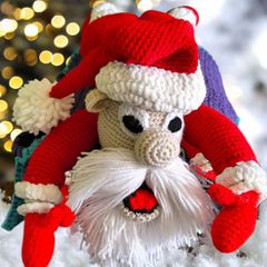 Handmade Unique Christmas Santa Sofa Organizer, Funny Gift Idea