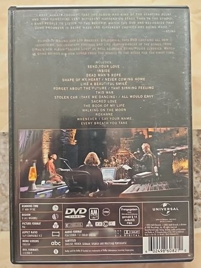 Sting DVD - Inside The Songs Of Sacred Love