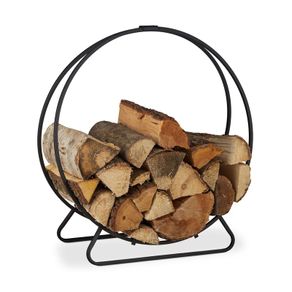 Round firewood shelf