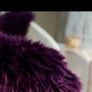 warm and cosy purple sheepskin rug Image 2