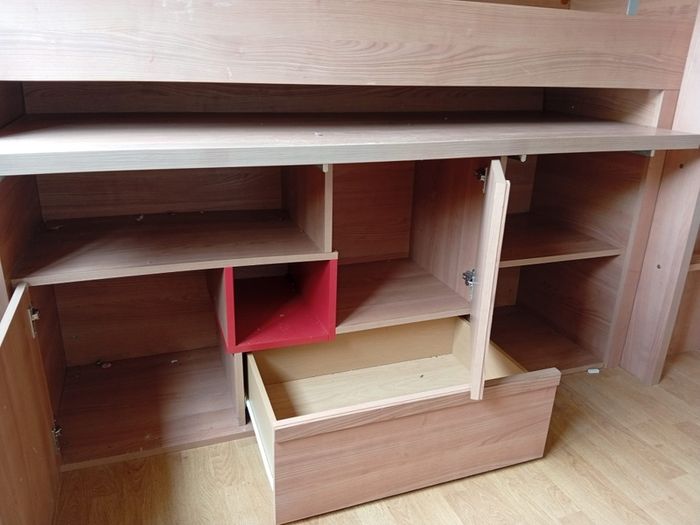 mid sleeper with storage and desk
