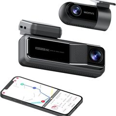 Miofive Dash Cam Front and Rear, 4K+2K Dual Dash Camera for Cars with 5G Wifi, GPS, 3840 UHD Recorder, Built-In 128G eMMC Storage, Night Vision, Motion Detection, G Sensor Powered by Super Capacitor