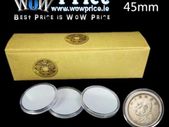 0557 20Pcs 45mm Round Clear Plastic Coin Holder Capsules 17/22/27/32/38mm