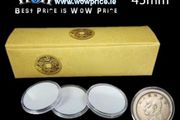 0557 20Pcs 45mm Round Clear Plastic Coin Holder Capsules 17/22/27/32/38mm