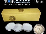 main image for ad 0557 20Pcs 45mm Round Clear Plastic Coin Holder Capsules 17/22/27/32/38mm