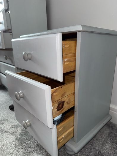 Solid Wood 3 Drawer Bedside Locker