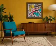 Original Abstract Painting Irish Art Mid Century Large Modern Irish abstract art