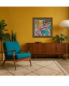 Original Abstract Painting Irish Art Mid Century Large Modern Irish abstract art