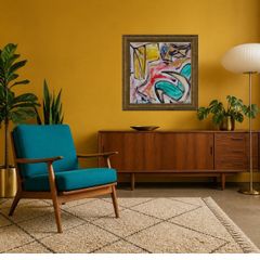 Original Abstract Painting Irish Art Mid Century Large Modern Irish abstract art