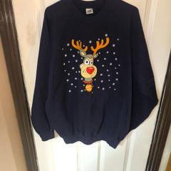 Fruit of the loom reindeer Xmas sweatshirt size 2xl