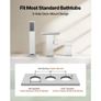 Roman Tub Faucet, 3 Hole Waterfall Bathtub Faucet, Widespread Roman Tub Faucets with Shower Head & 1 Handle, Romans Bathtub Faucets for Pet Washing, Adult Bathing, Brushed Stainless Steel Image 5