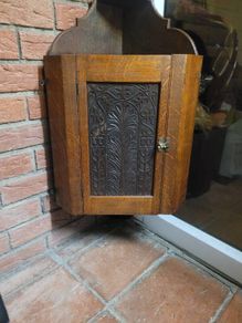 antique oak corner unit