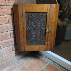 antique oak corner unit