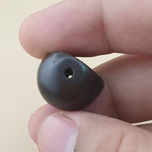 Antique Hematite Intaglio Carved Amulet Bead