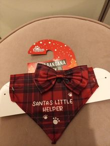 Christmas dog bowtie and bandana set
