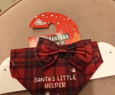 Christmas dog bowtie and bandana set