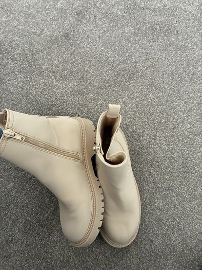 UK 13 cream boots