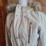 Ladies Cream Heavyweight Parka Coat ( size 6-8) Image 3