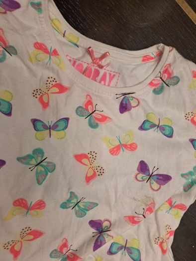 Girls butterfly top skirt outfit 7-8