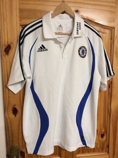 Chelsea Football Club. London.Official Adidas Mens Size Large Polo Shirt.