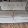 Cream couch and chair Image 3