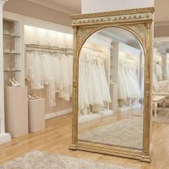 Very large tall frame  with arched mirror